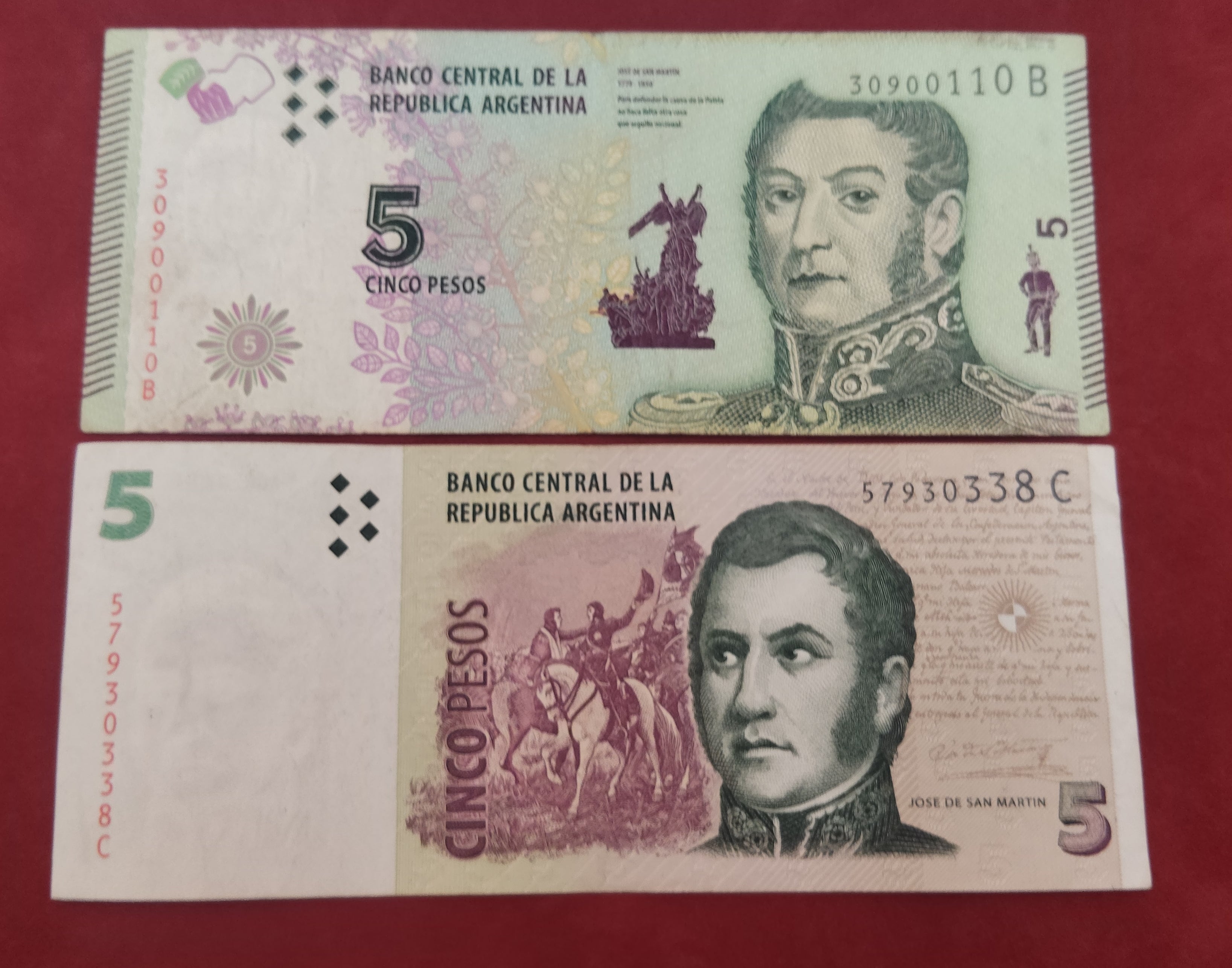 CENTRAL BANK OF THE ARGENTINE REPUBLIC 5 PESOS (D620)
