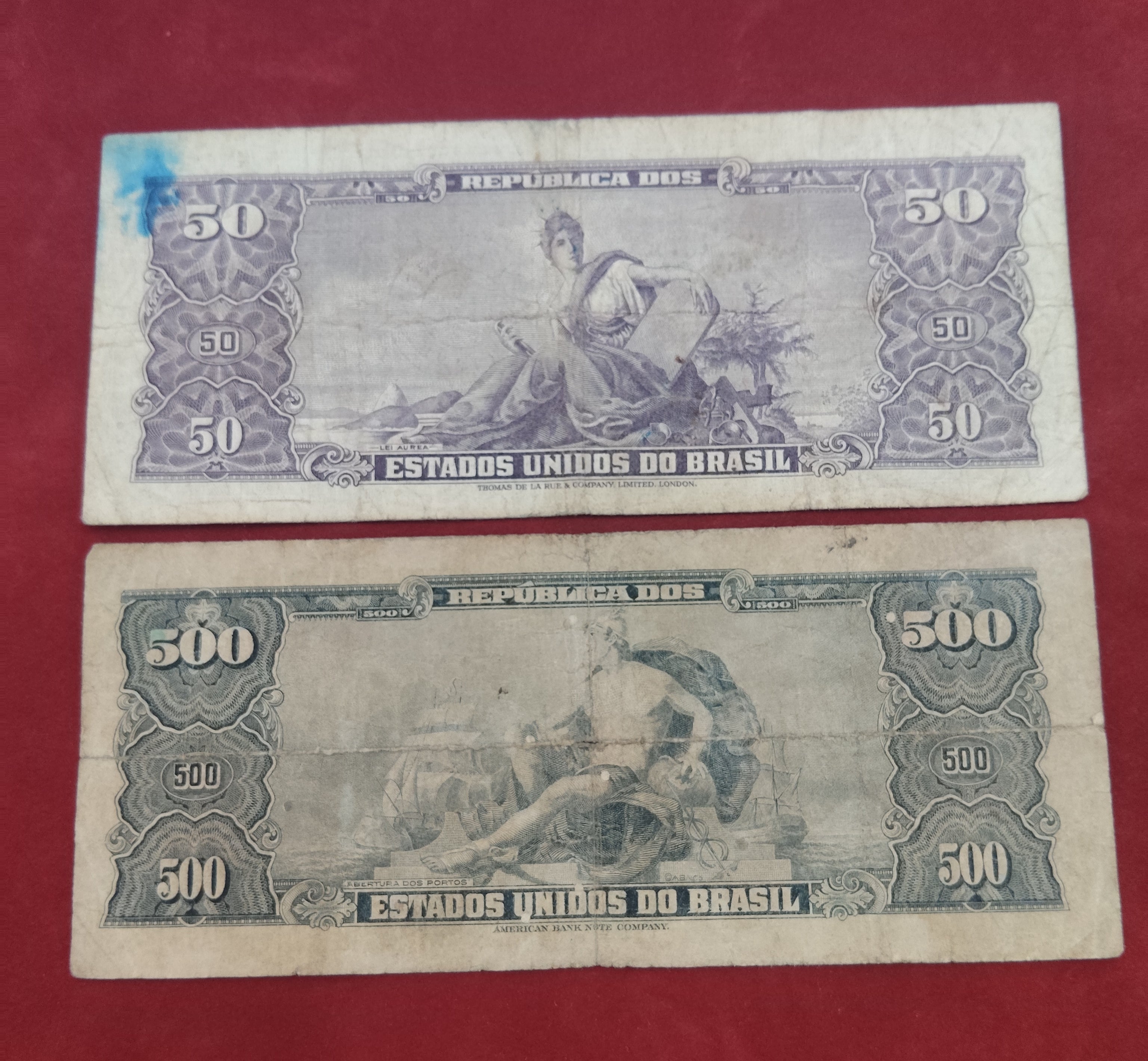 CENTRAL BANK OF BRASIL 50 ,500 CRUZEIROS (C905)