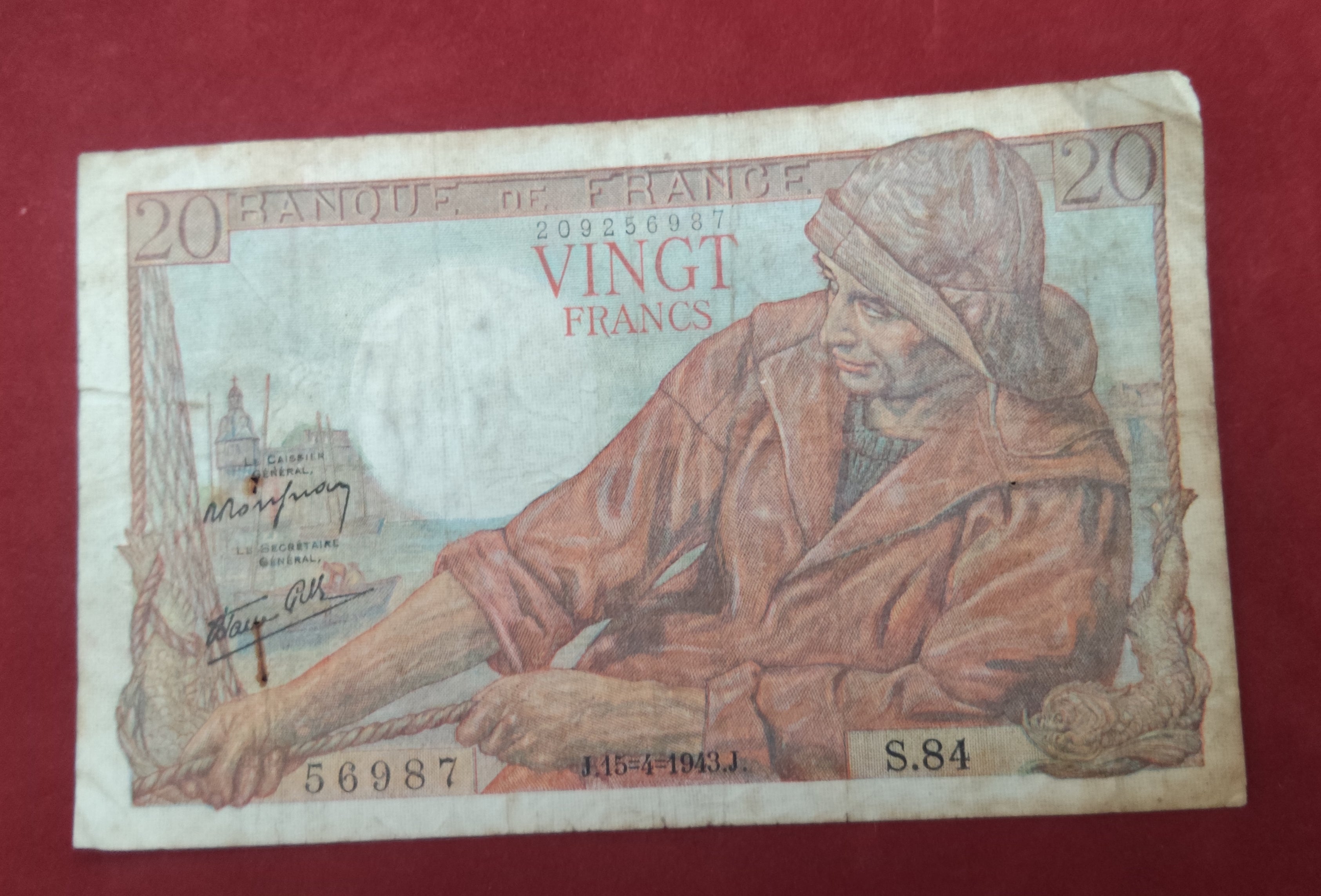 BANK OF FRANCE 20 FRANCS (982)