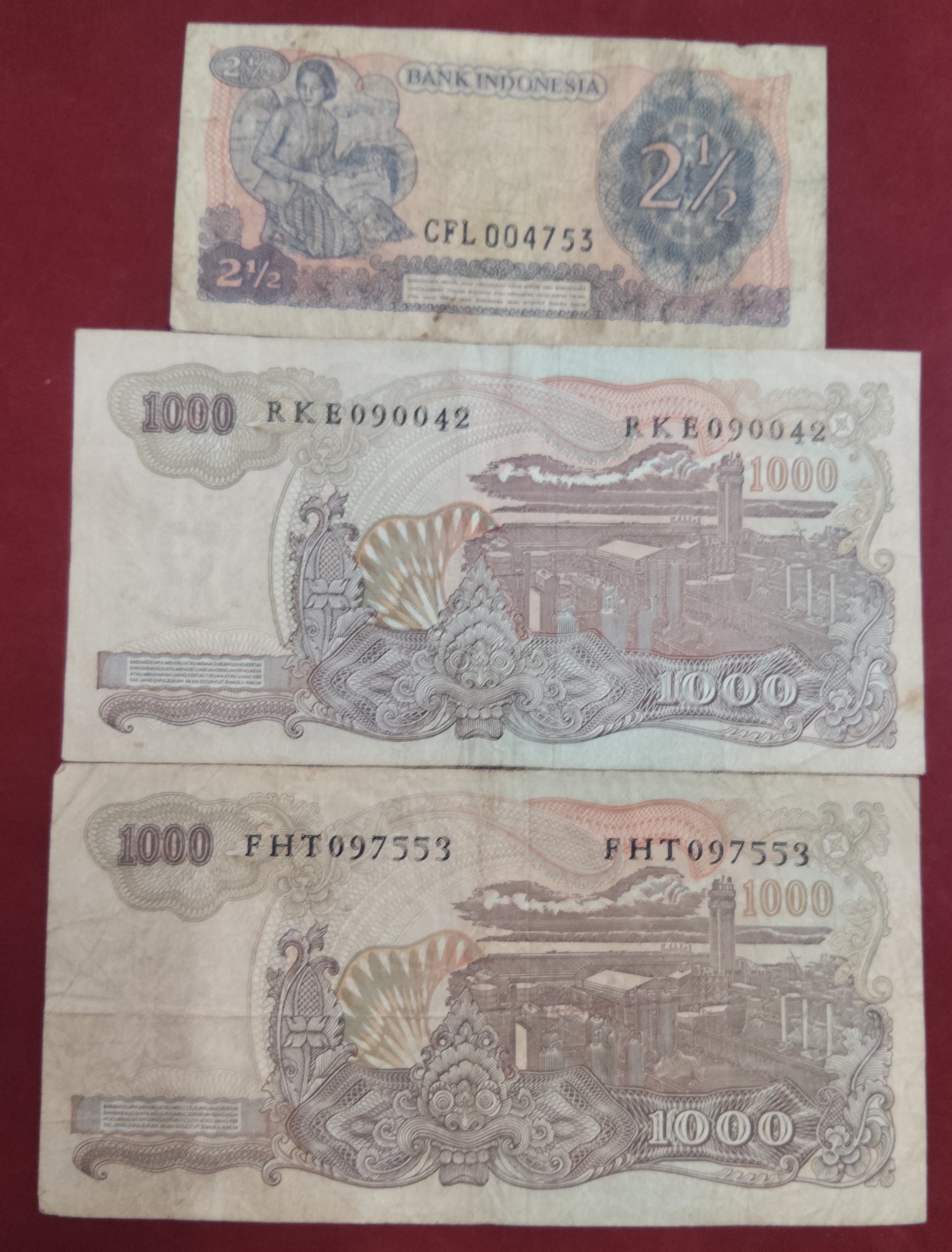 BANK OF INDONESIA 2 1/2 , 1000 RUPIAH (D51)