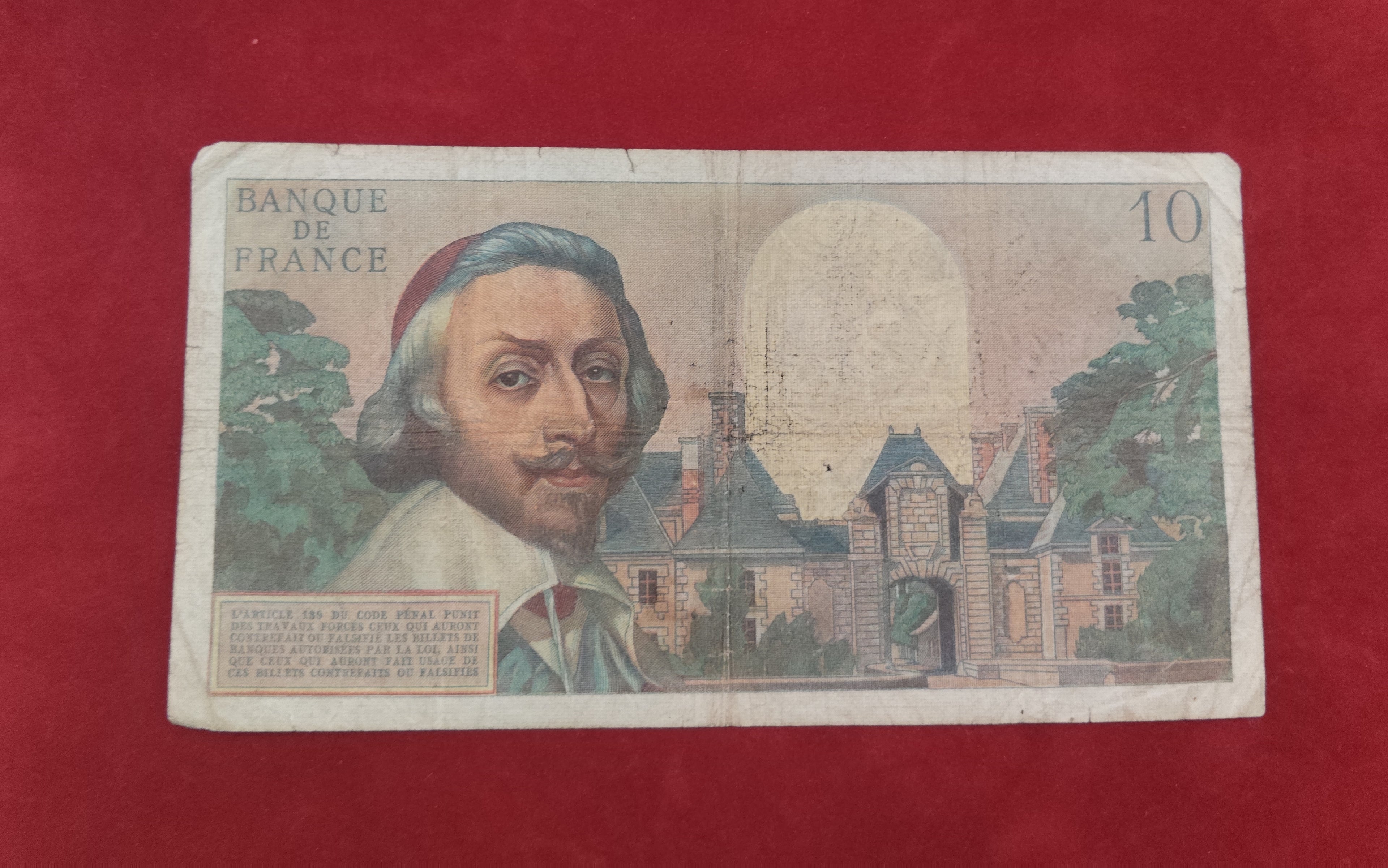 BANK OF FRANCE 10 NOUVEAUX FRANCS&nbsp;
