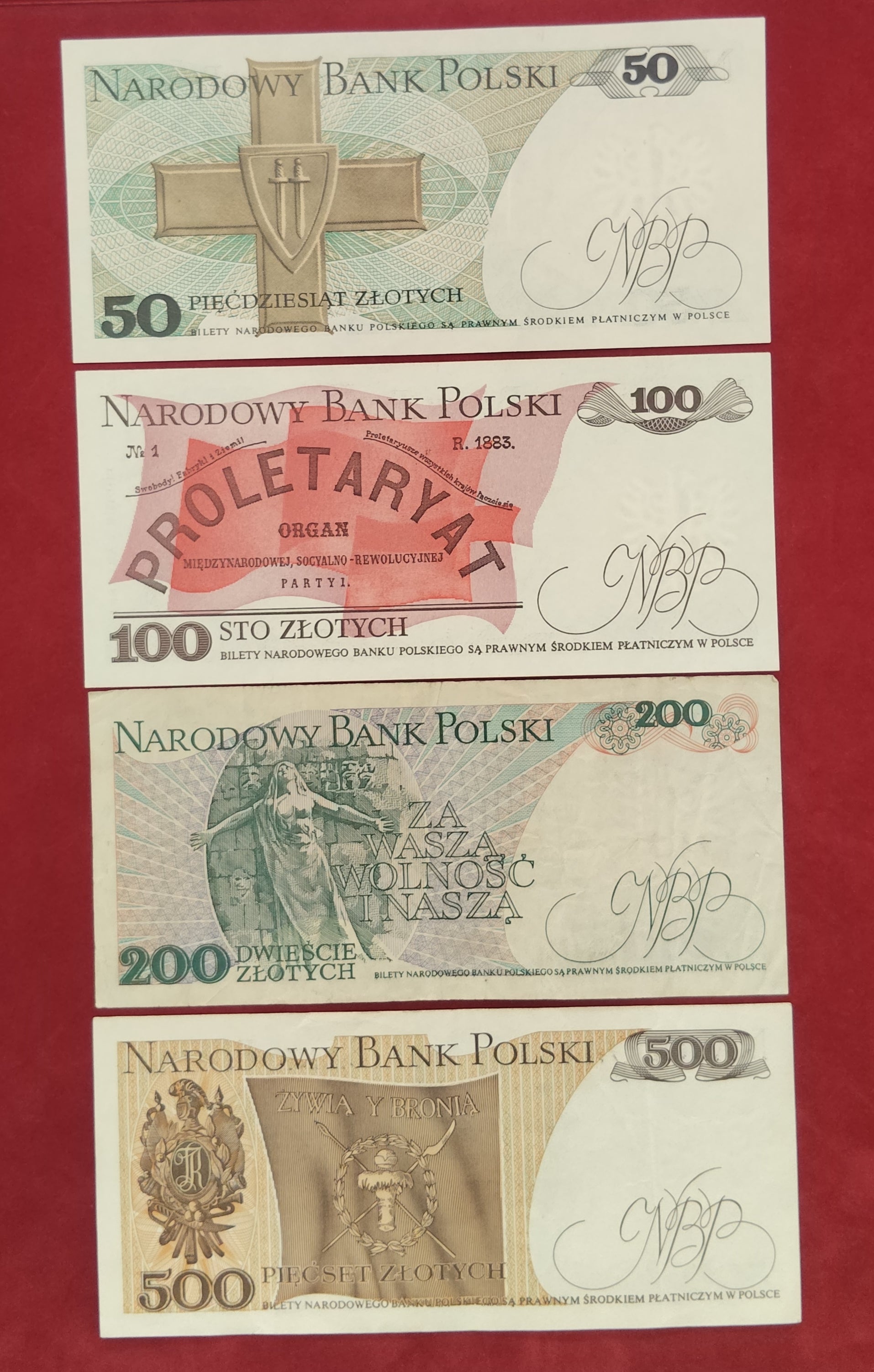 NATIONAL BANK OF POLAND 50 ,100 ,200 ,500 ,1000 ,2000 ,5000 ,10000 ZLOTYCH (D404)