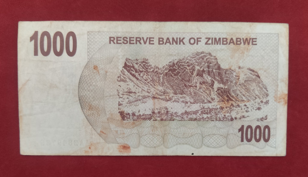 RESERVE BANK OF ZIMBABWE 1000 DOLLARS (D367)