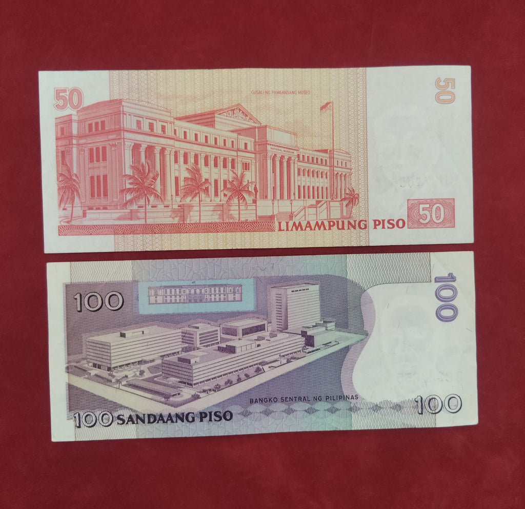 CENTRAL BANK OF PHILIPPINES 50 ,100 PISO (D369)