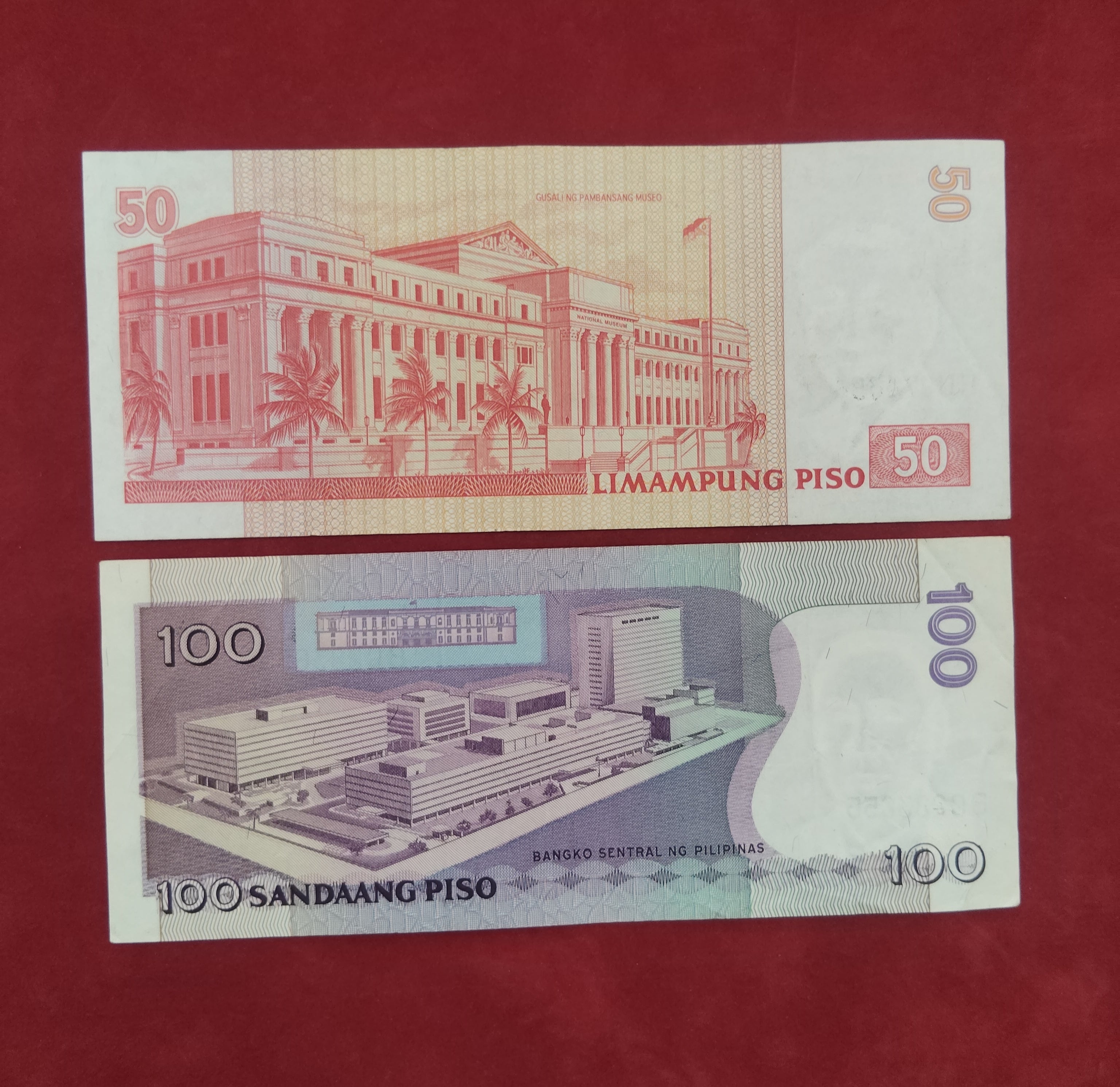 CENTRAL BANK OF PHILIPPINES 50 ,100 PISO (D369)