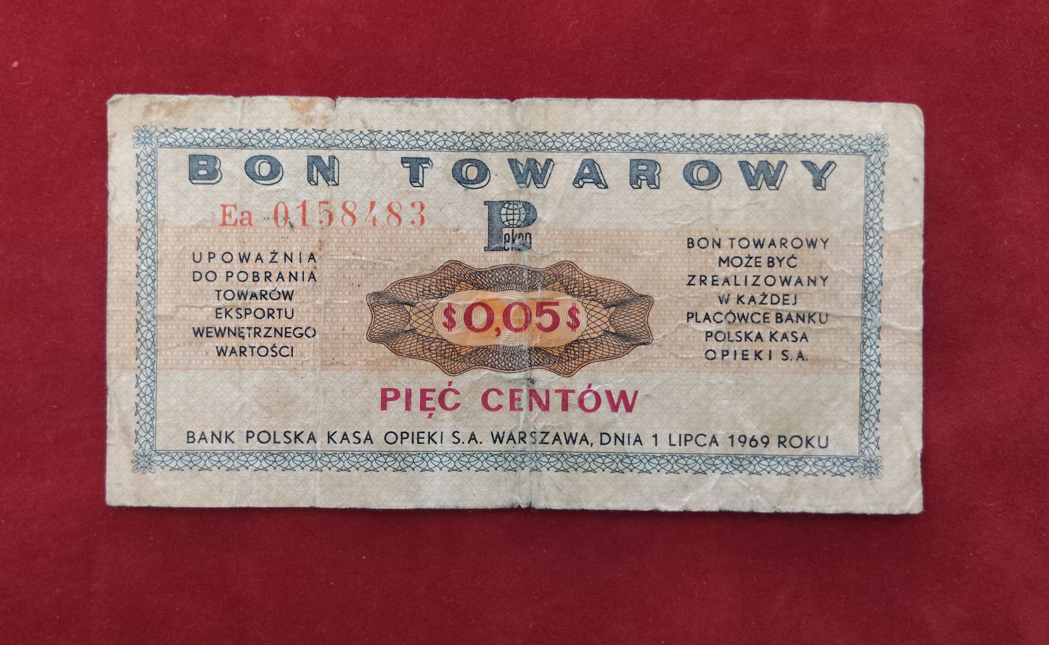 BANK OF POLAND 0.05 CENTS (Y509)