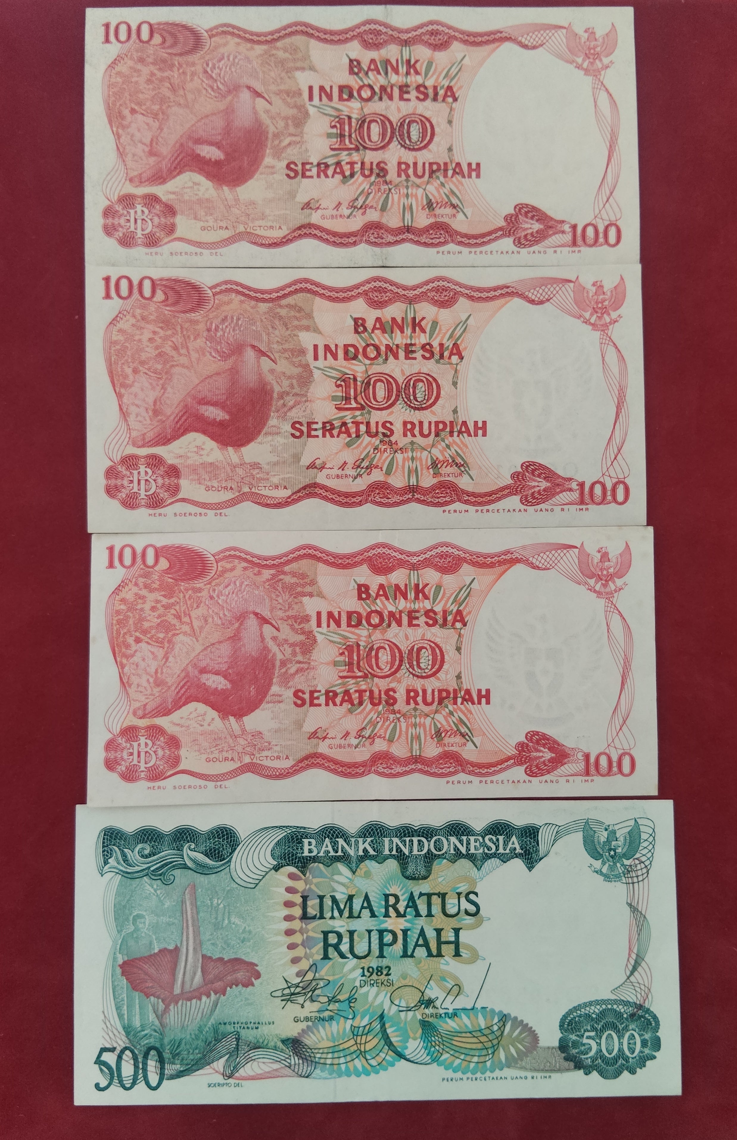 BANK OF INDONESIA 100 ,500 RUPIAH (D546)