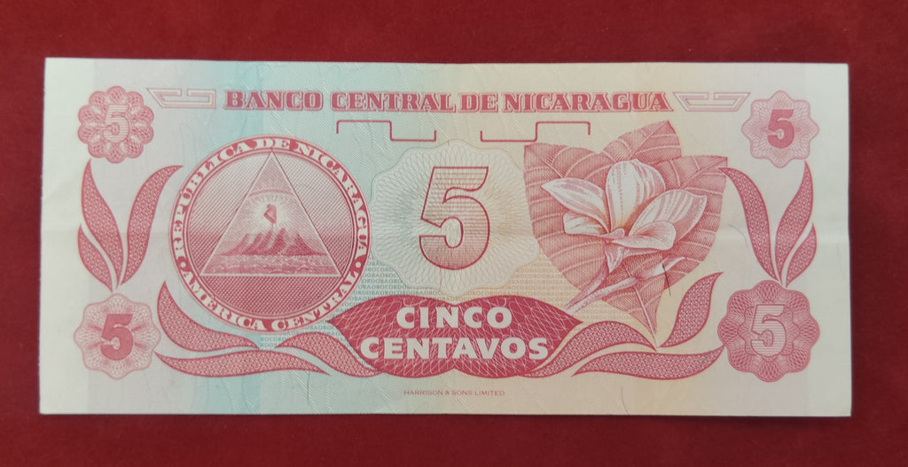CENTRAL BANK OF NICARAGUA 5 CENTAVOS (D698)