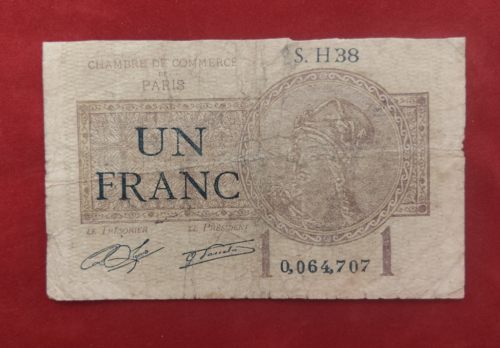 CHAMBER OF COMMERCE OF PARIS 1 FRANC (D351)