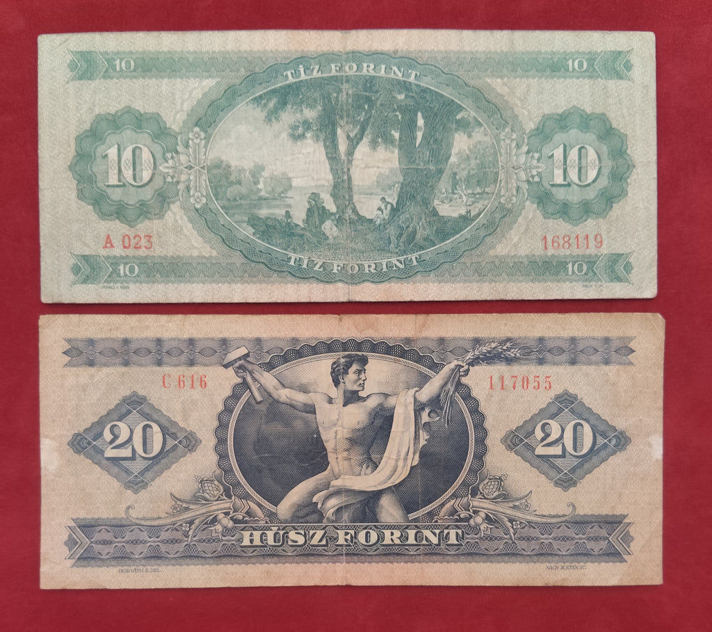 NATIONAL BANK OF HUNGARIAN 10 ,20 FORINT (D462)
