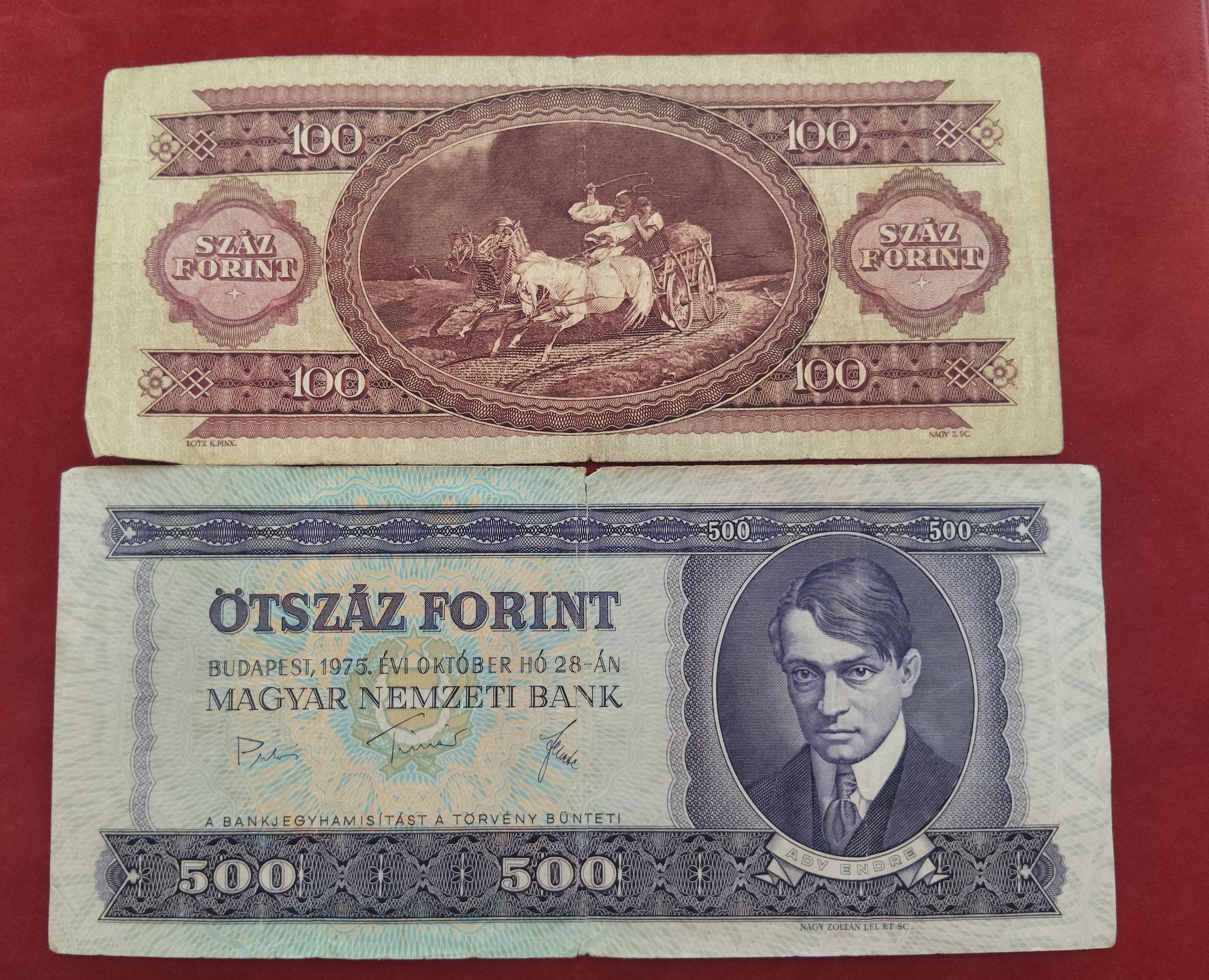 NATIONAL BANK OF HUNGARIAN 10 ,20 ,100 ,500 FORINT (D464)