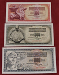 NATIONAL BANK OF YUGOSLAVIA 100 ,500 ,1000 DINARA (C399)