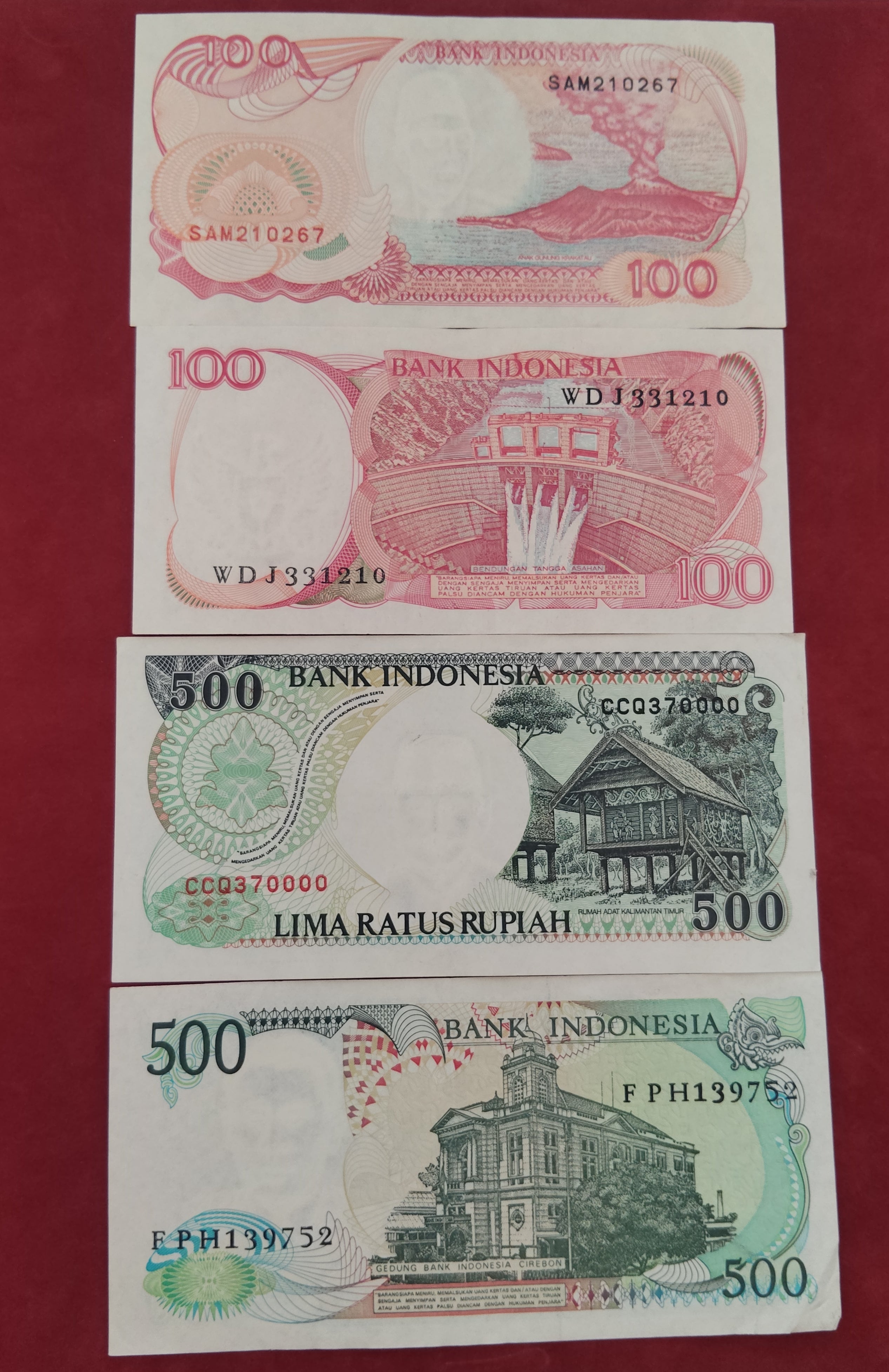 BANK OF INDONESIA 100 ,500 RUPIAH (D547)