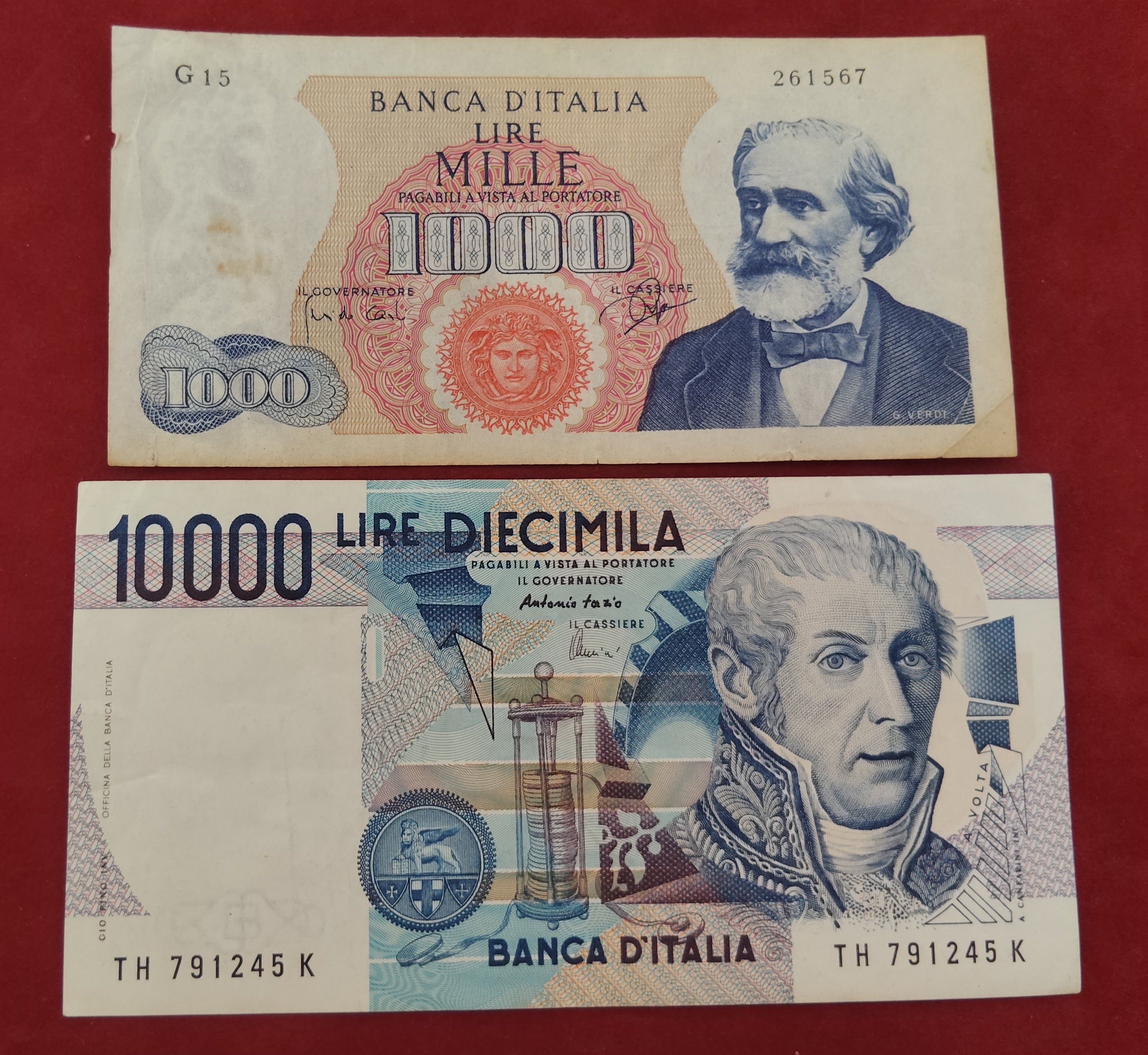 BANK OF ITALY 1000 ,10000 LIRE (D316)