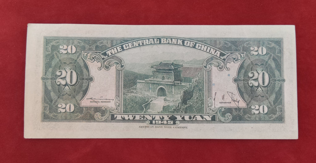 CENTRAL BANK OF CHINA 20 YUAN (C590)