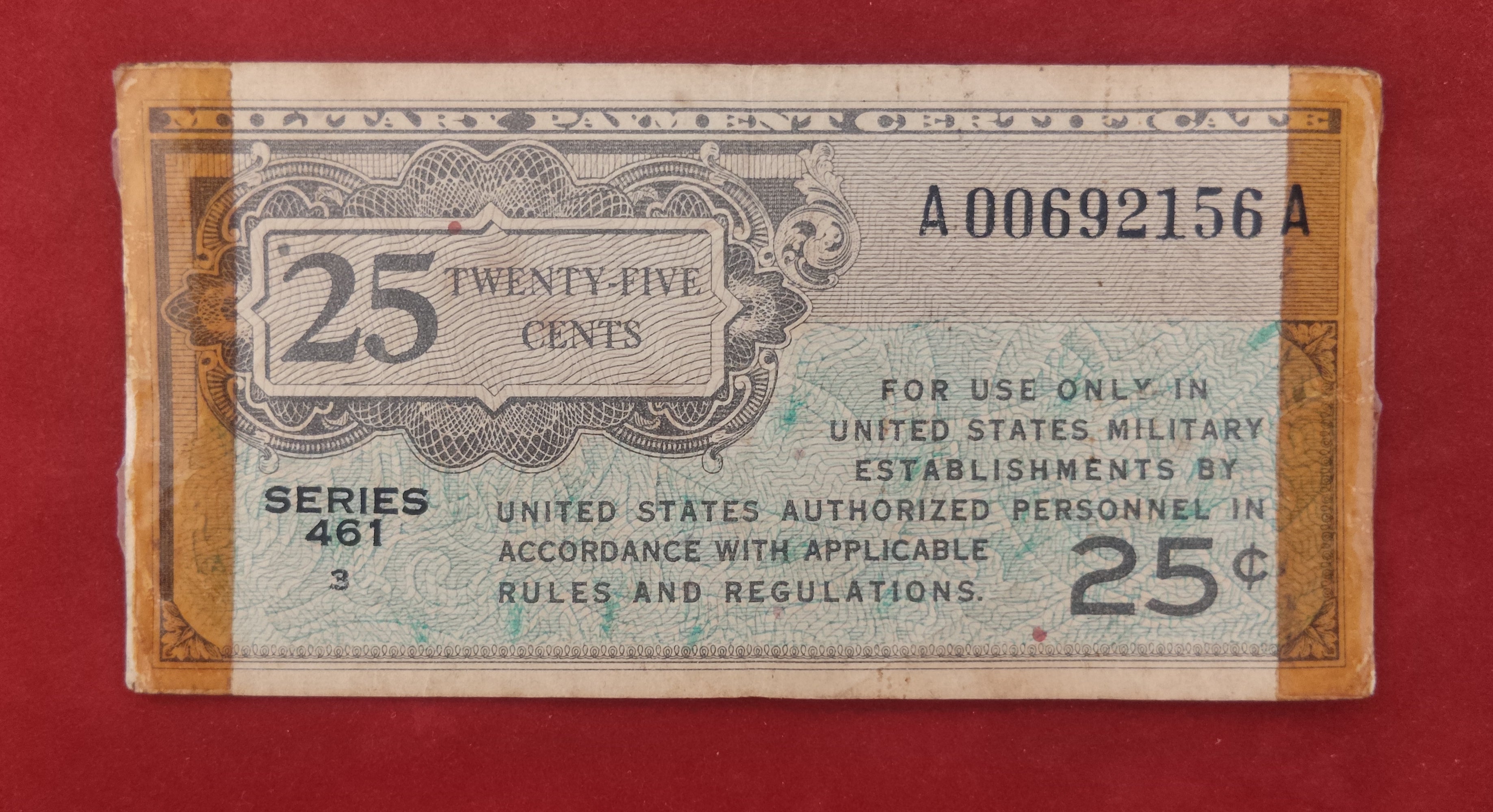 UNITED STATES OF MILITARY BASES 25 CENTS (Y510)