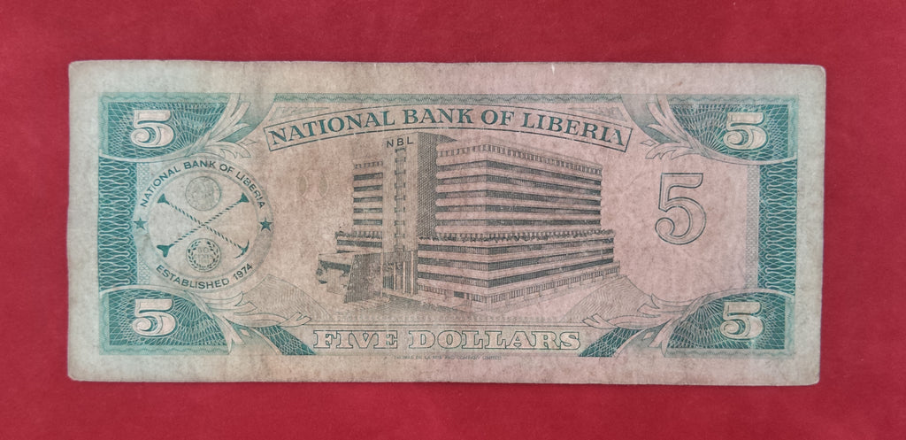 NATIONAL BANK OF LIBERIA 5 DOLLARS (1103)