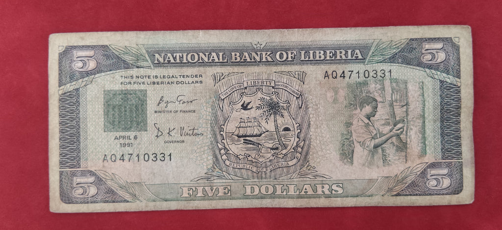 NATIONAL BANK OF LIBERIA 5 DOLLARS (1103)