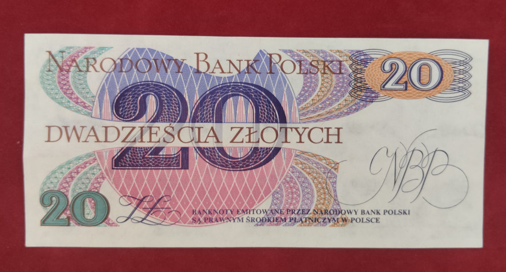 NATIONAL BANK OF POLAND 20 ZLOTYCH (D407)