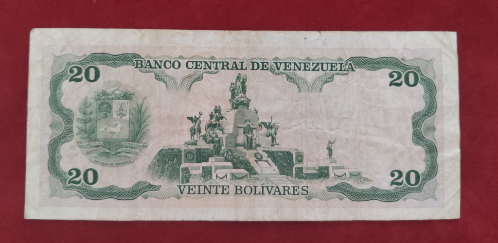 CENTRAL BANK OF VENEZUELA 20 BOLIVARES (D393)