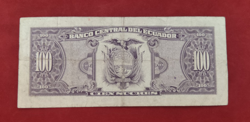 CENTRAL BANK OF ECUADOR 100 SUCRES (D689)
