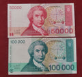 BANK OF CROATIA 50000 ,100 000 DINARA (D374)
