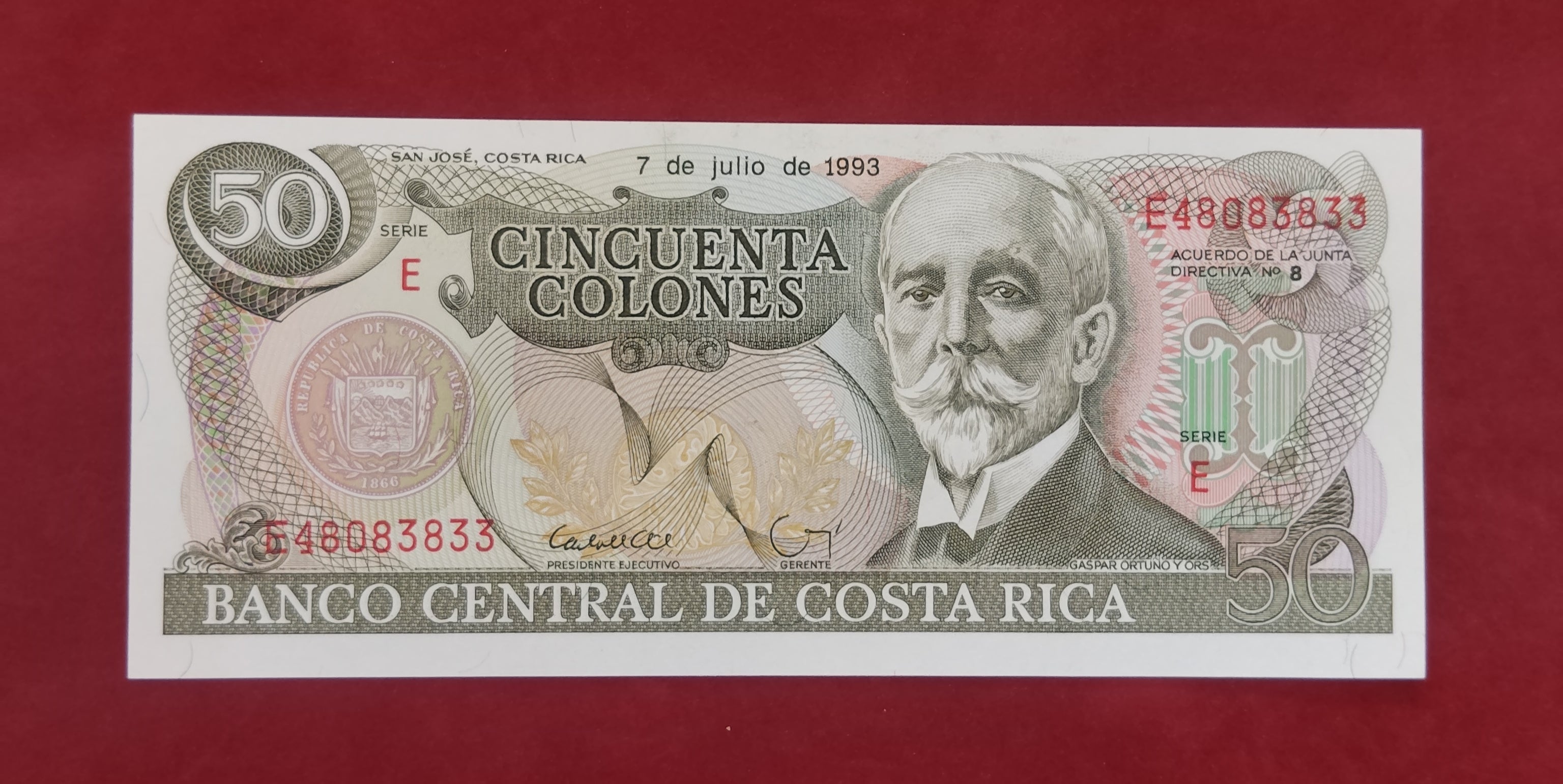 CENTRAL BANK OF COSTA RICA 50 COLONES (331)
