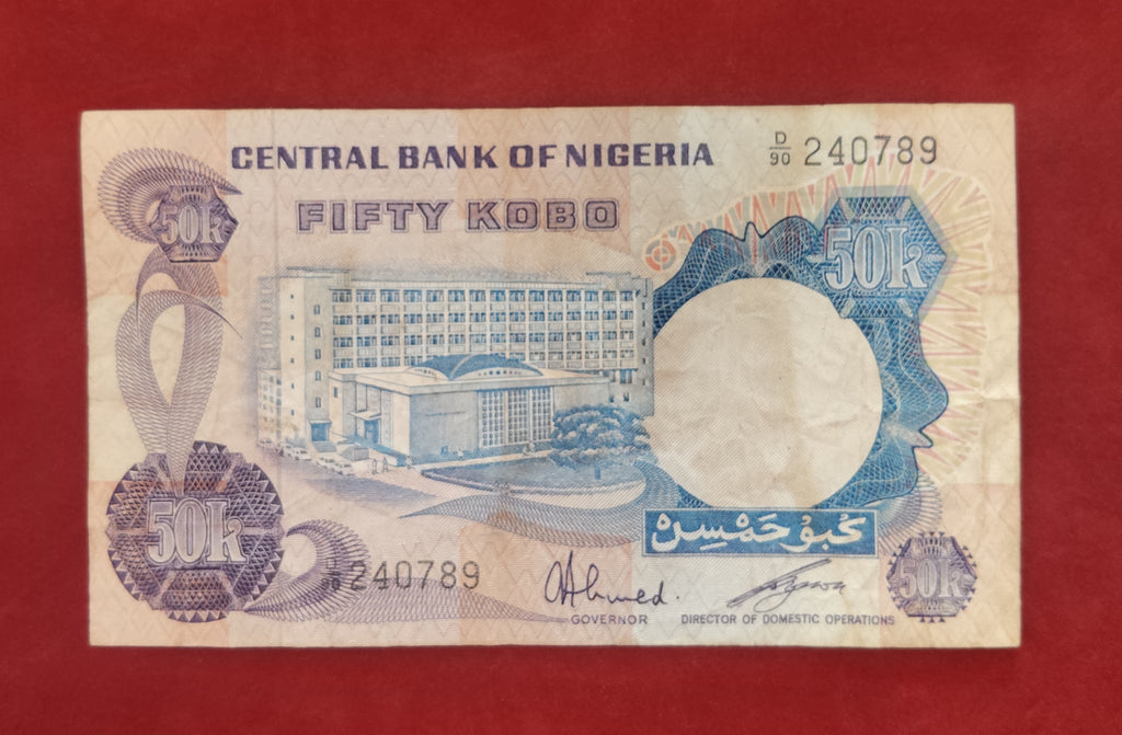 CENTRAL BANK OF NIGERIA 50 KOBO (C325)