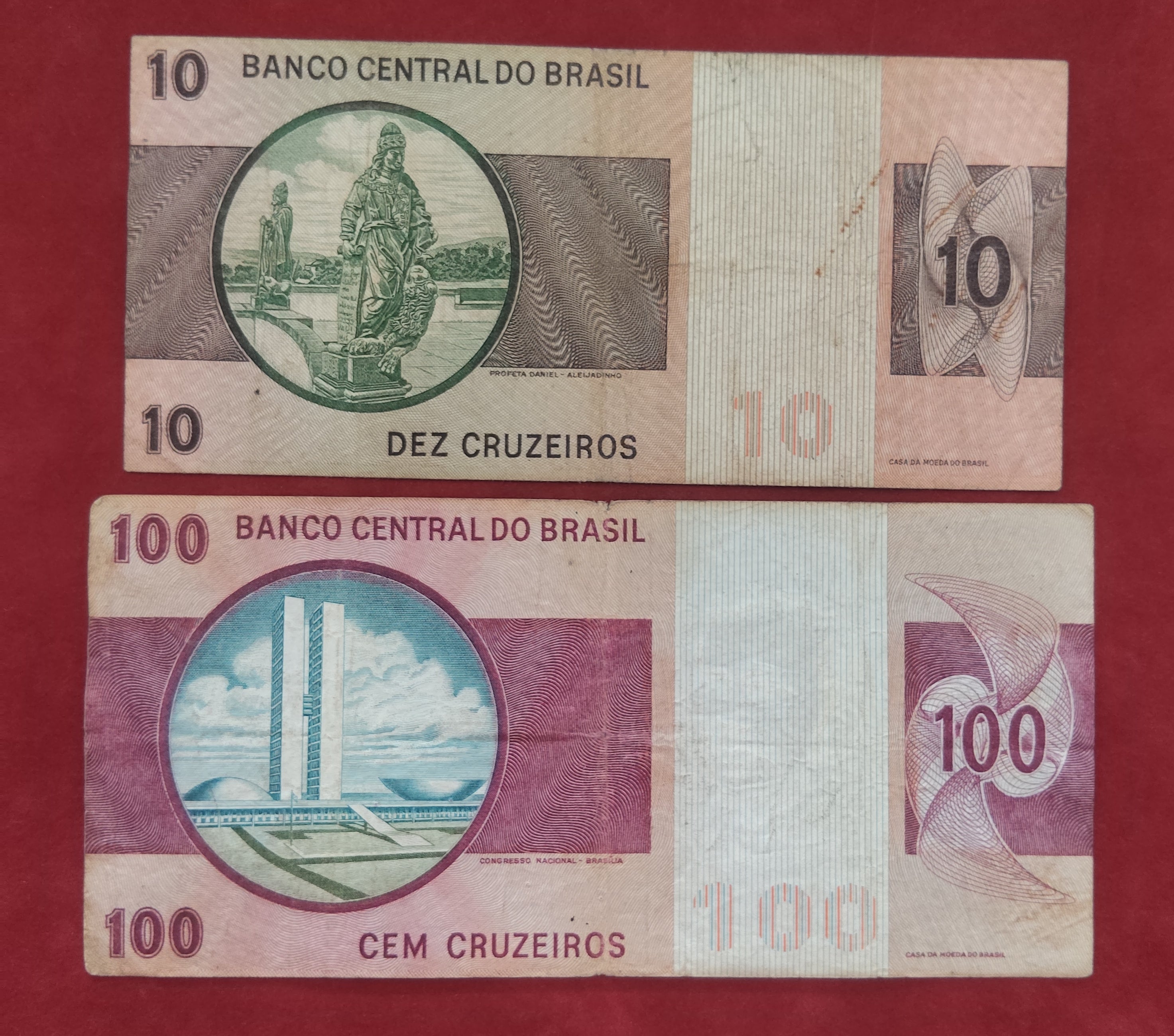 CENTRAL BANK OF BRASIL 10 ,100 CRUZEIROS (C350)