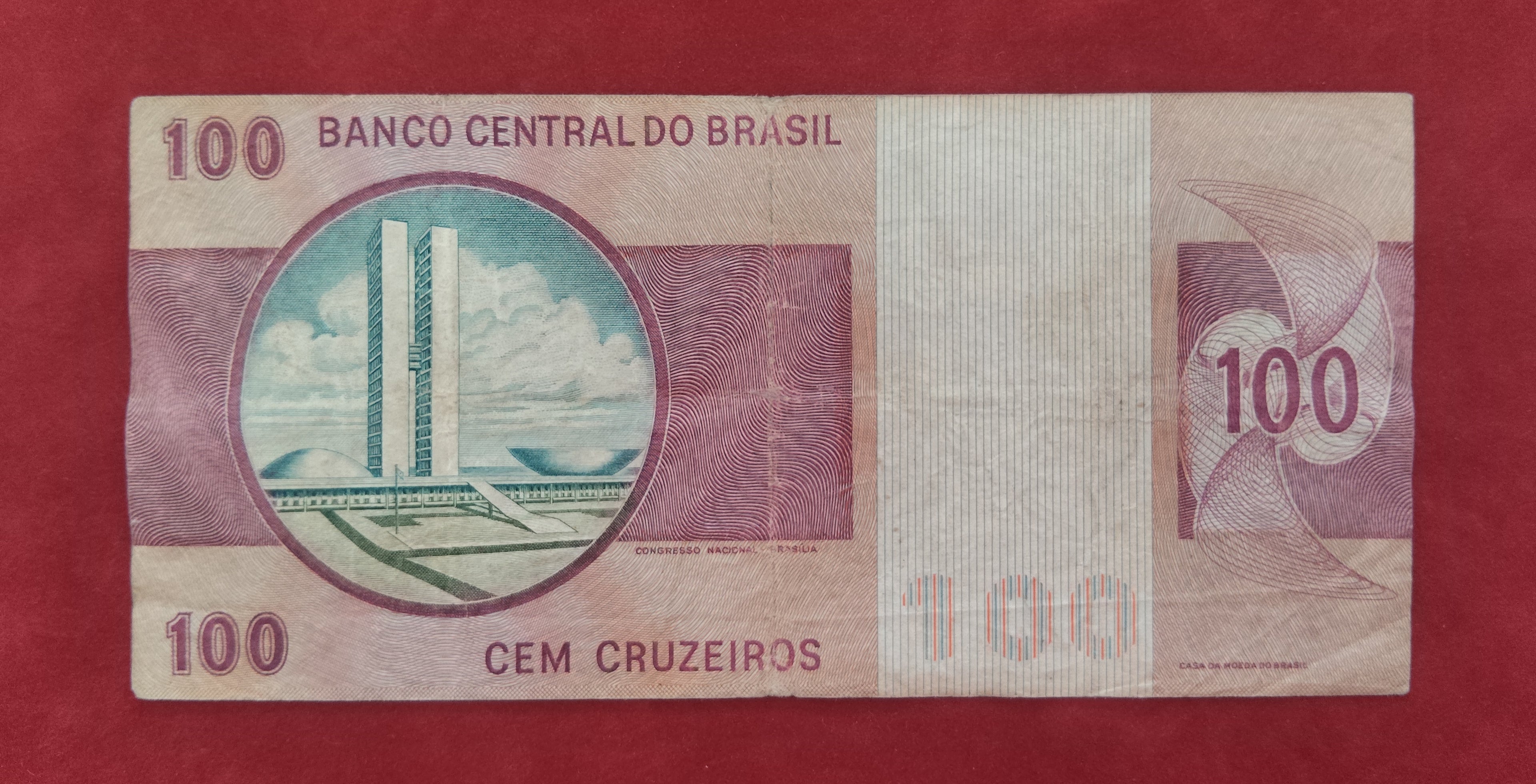 CENTRAL BANK OF BRASIL 100 CRUZEIROS (C351)