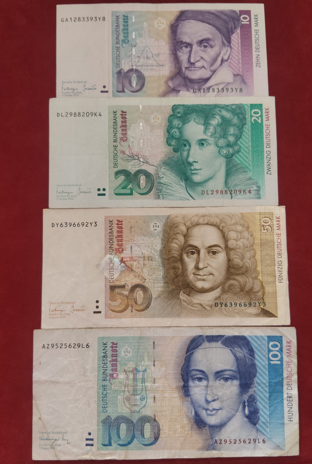 BANK OF DEUTSCHE BUNDES 10 ,20 ,50 ,100 DEUTSCHE MARK (REF: 175)