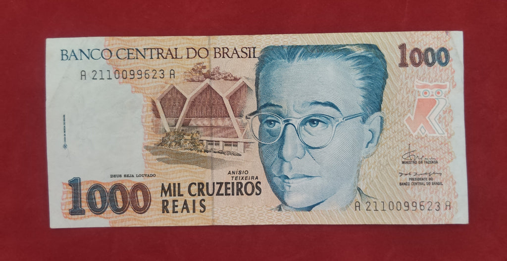 CENTRAL BANK OF BRASIL 1000 CRUZEIROS (D537)