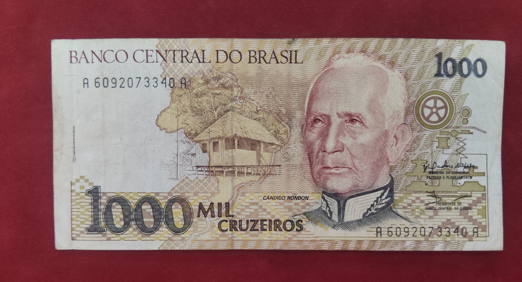 CENTRAL BANK OF BRASIL 1000 CRUZEIROS (D537)