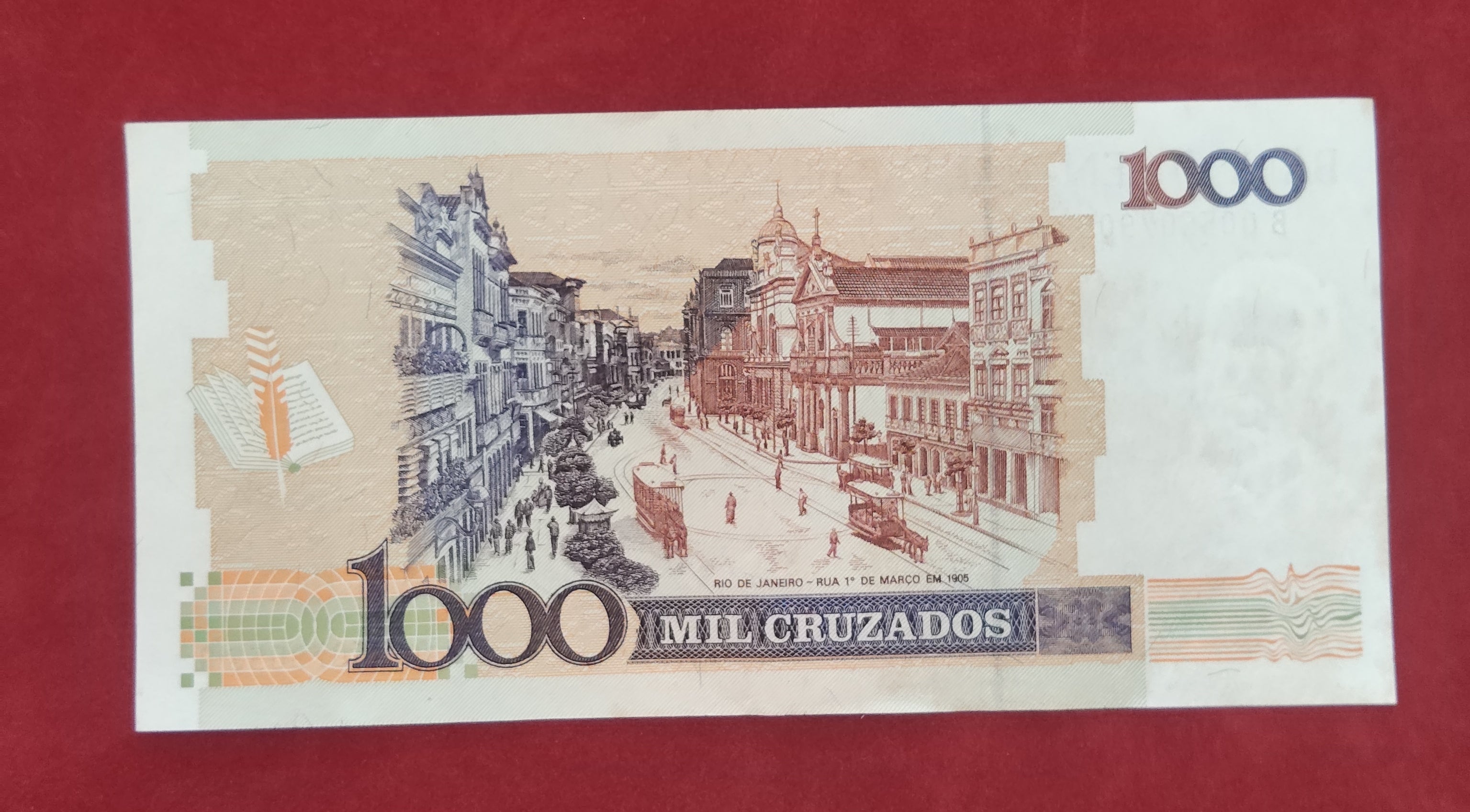 CENTRAL BANK OF BRASIL 1000 CRUZADOS (D545)