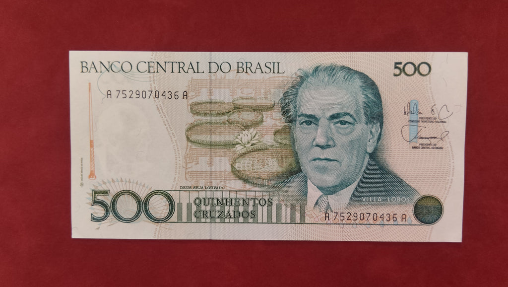 CENTRAL BANK OF BRASIL 500 CRUZADOS (D545)