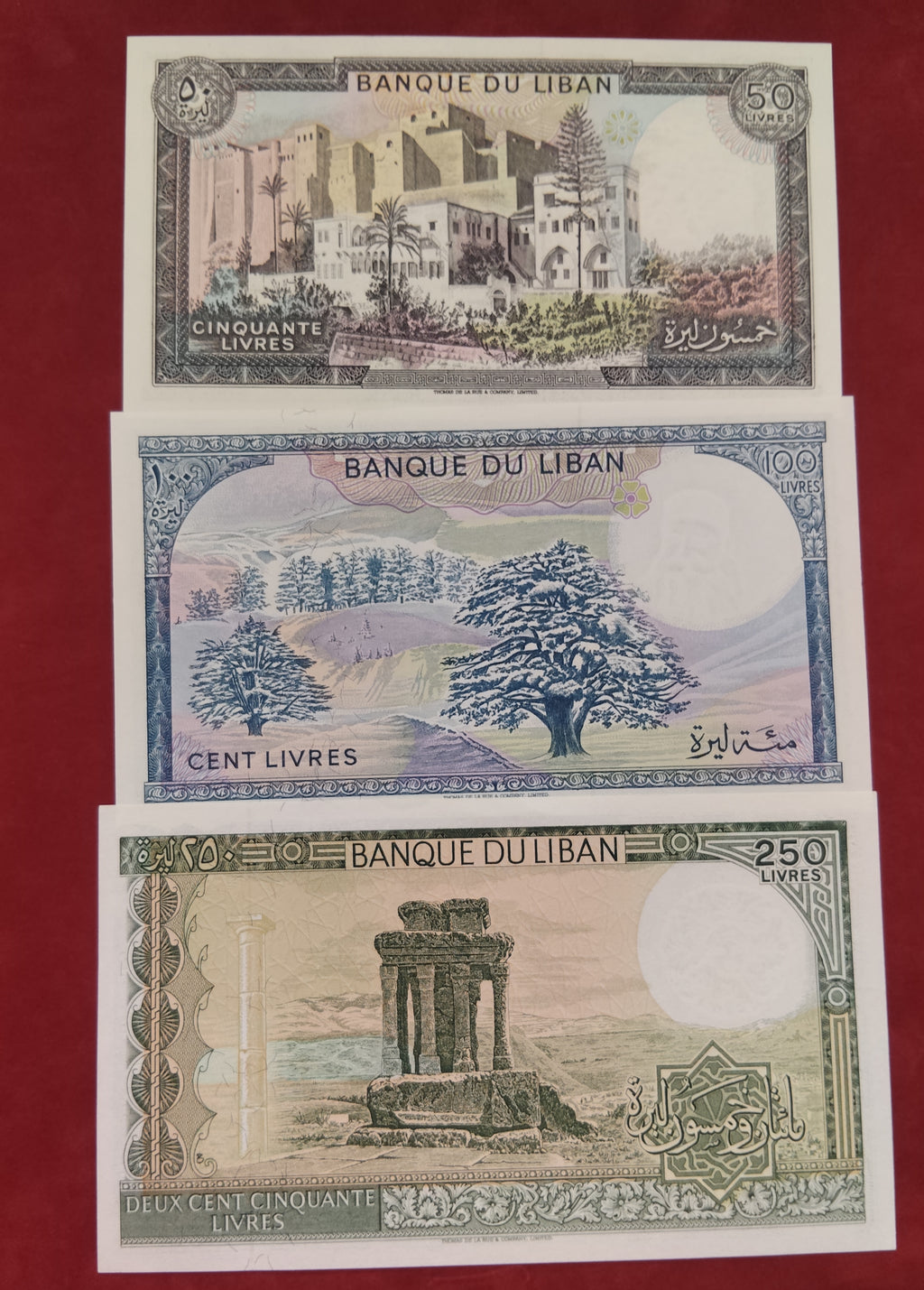 BANK OF LEBANON 5 ,10 ,50 ,100 ,250 ,500 LIVRES (C455)