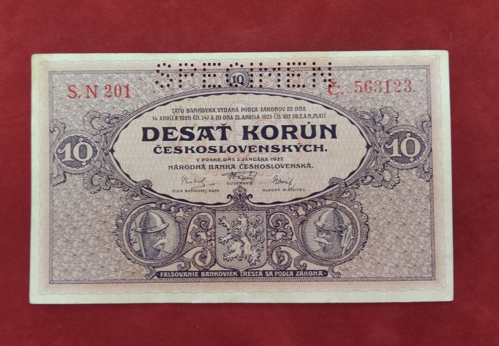 NATIONAL BANK OF CZECHOSLOVAKIA 10 KORUN (Y017)