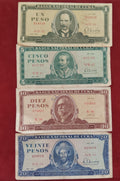 NATIONAL BANK OF CUBA 1 ,5 ,10 ,20 PESOS (1078)