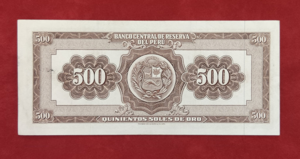 CENTRAL RESERVE BANK OF PERU 500 SOLES DE ORO&nbsp;