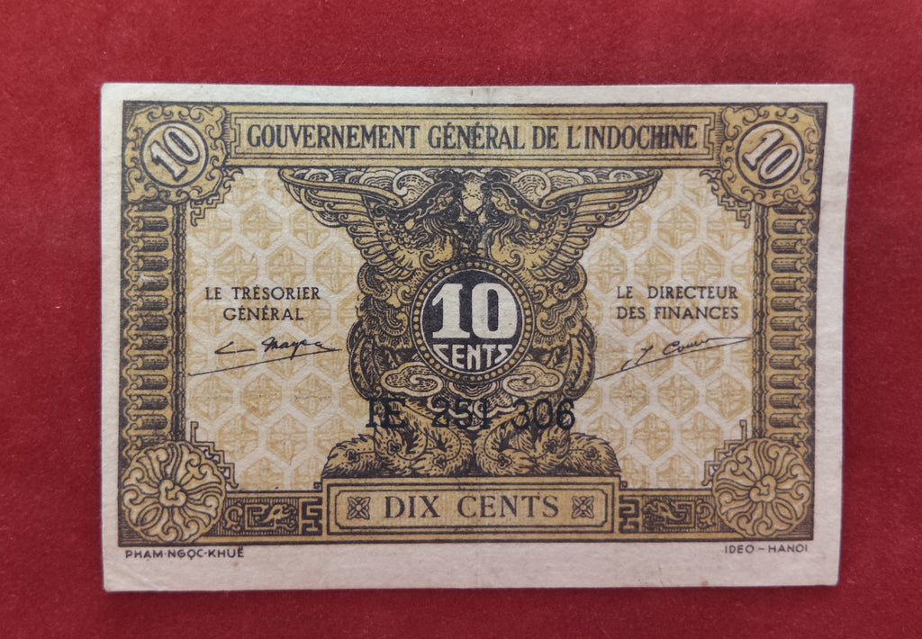 GENERAL GOVERNMENT BANK OF INDOCHINE 10 CENTS (D354)