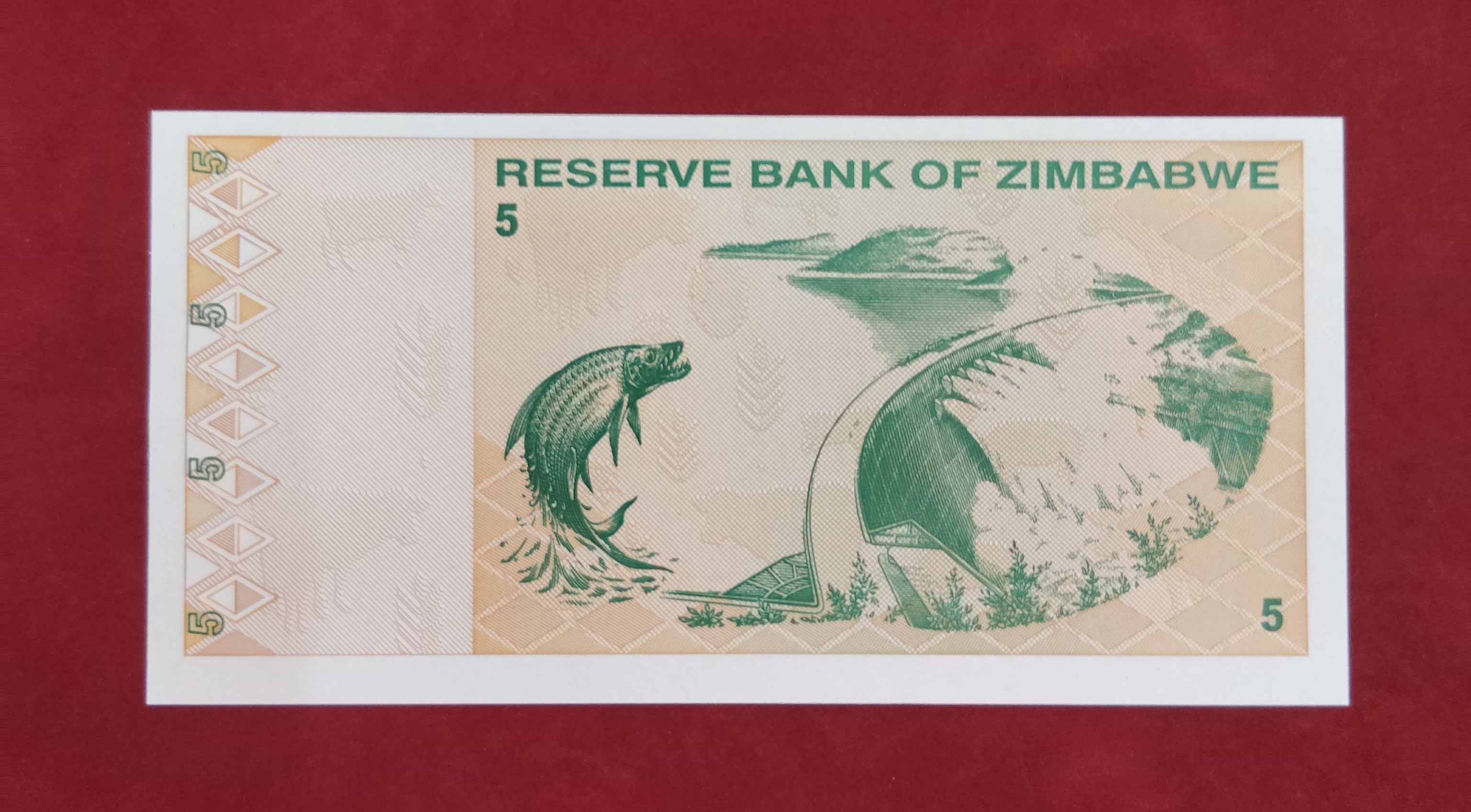 RESERVE BANK OF ZIMBABWE 5 DOLLARS (282)