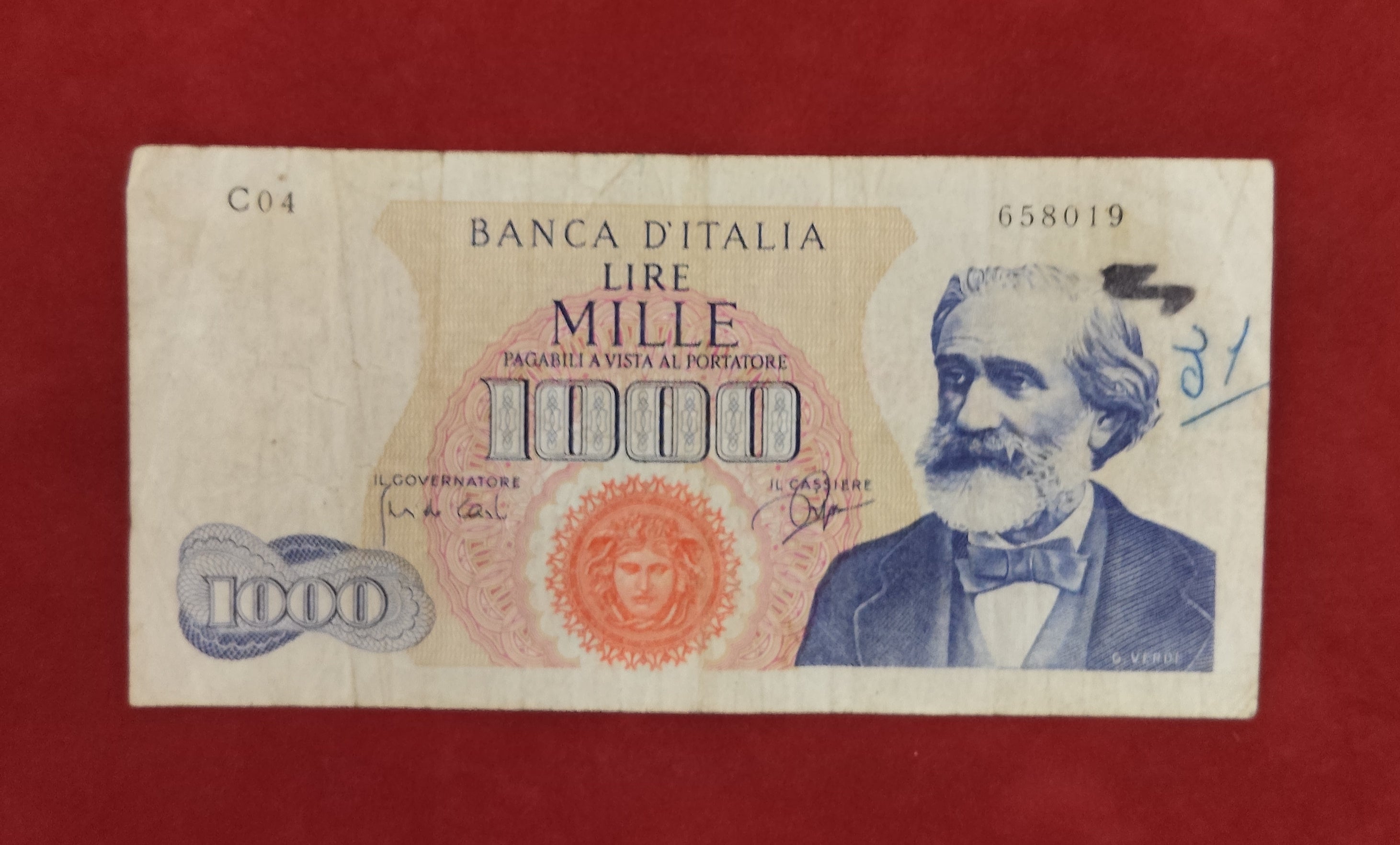 BANK OF ITALIA 1000 LIRE (D943)