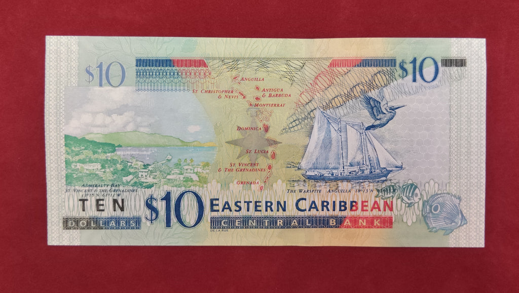 CENTRAL BANK OF EASTERN CARIBBEAN 10 DOLLARS (Y253)