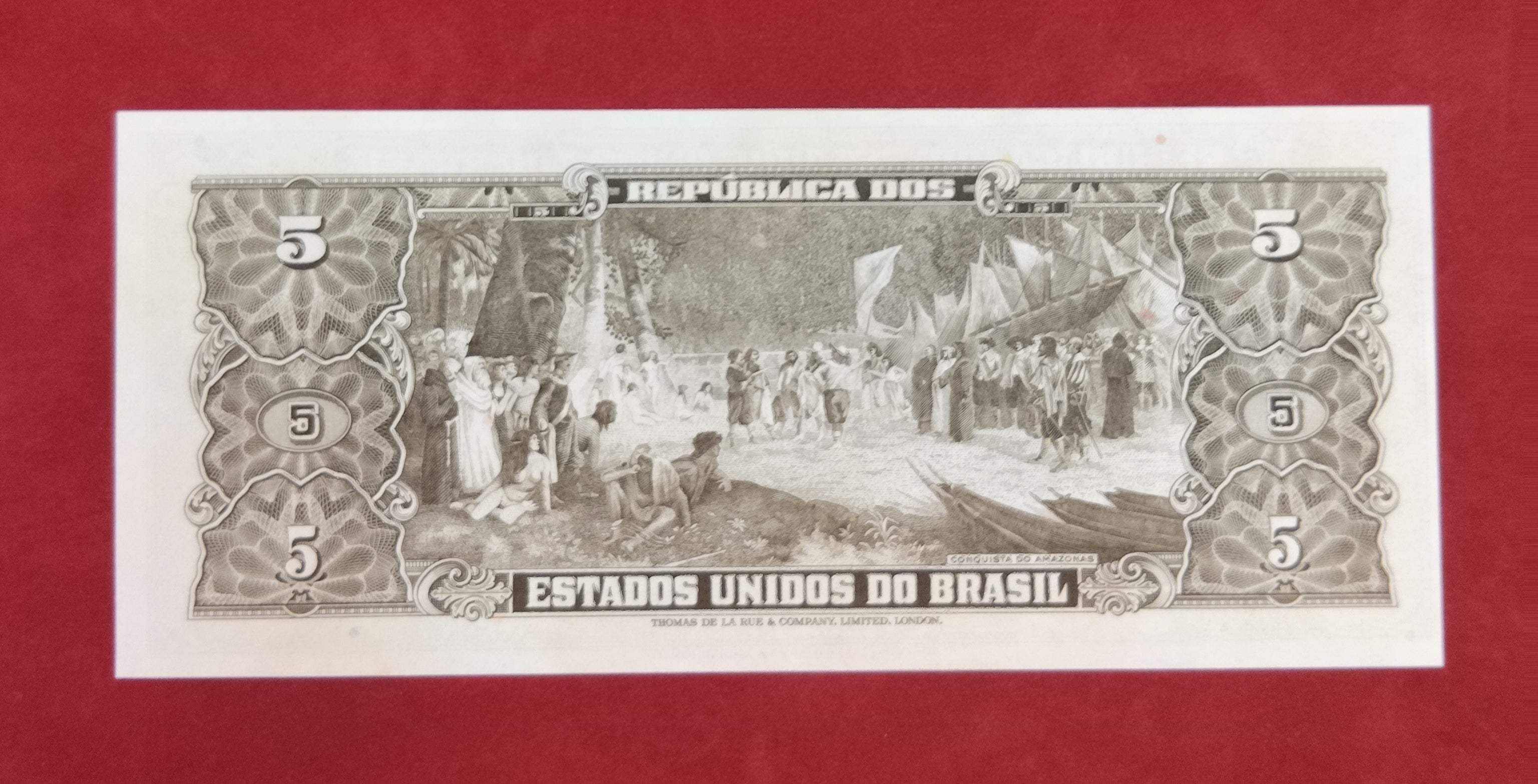 NATIONAL BANK OF TREASURY 5 CRUZEIROS (397)