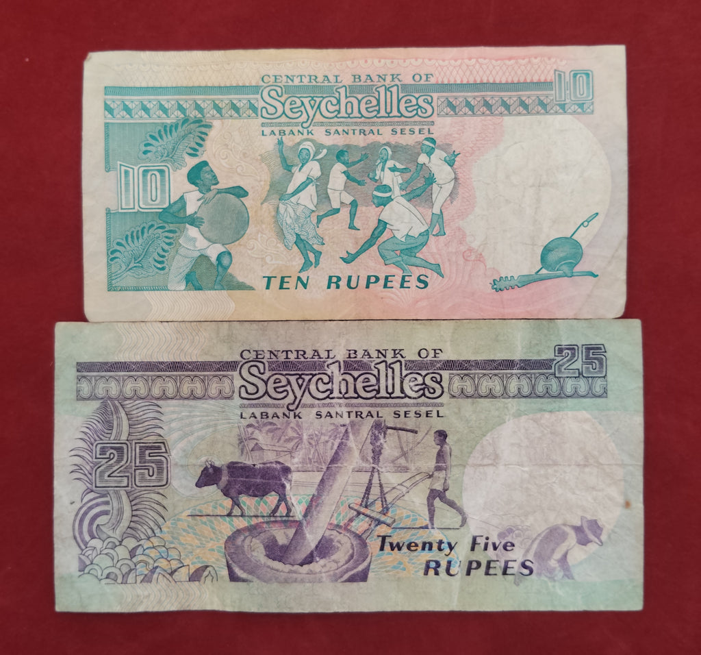 CENTRAL BANK OF SEYCHELLES 10 ,25 RUPEES (C761)