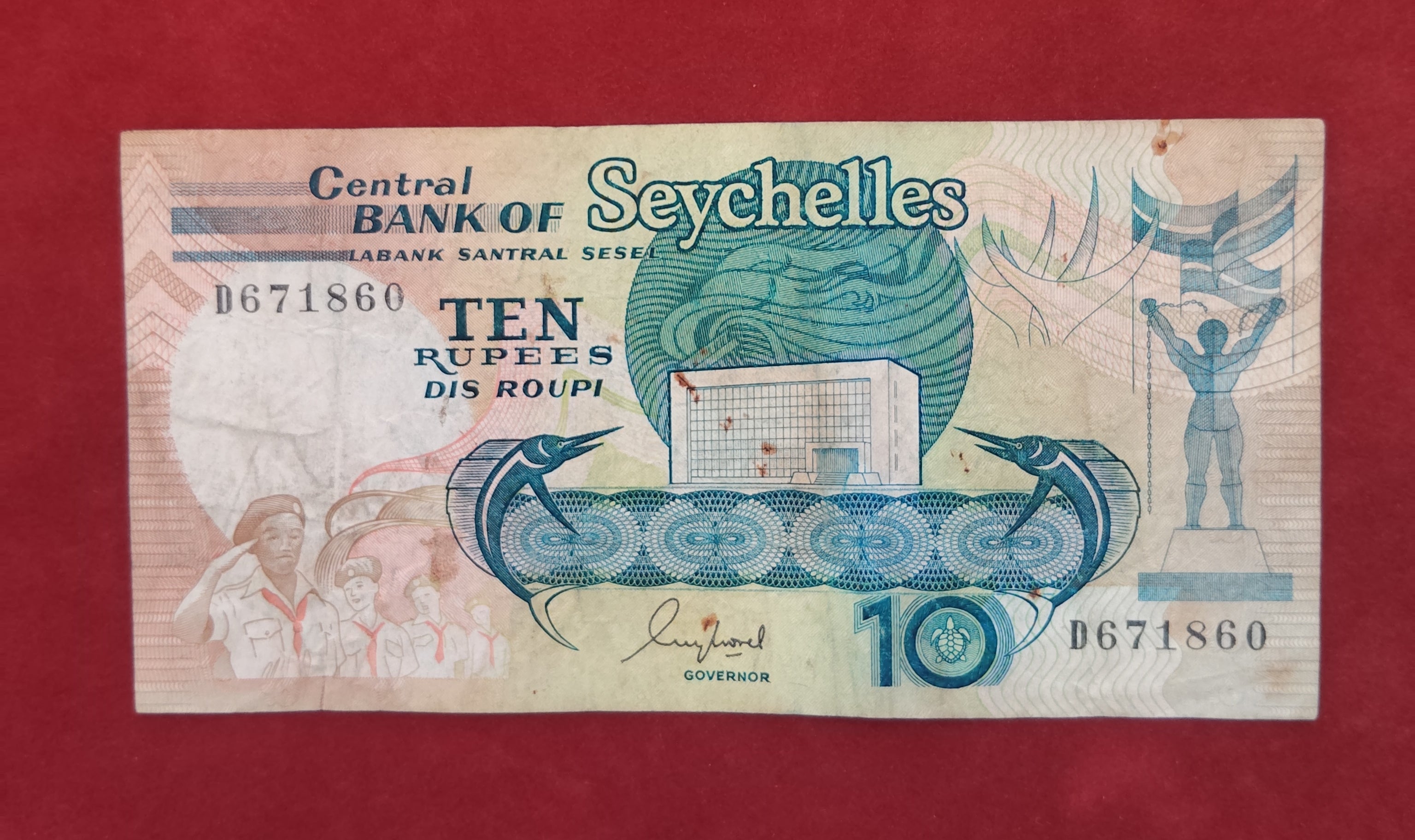 CENTRAL BANK OF SEYCHELLES 10 RUPEES (C762)