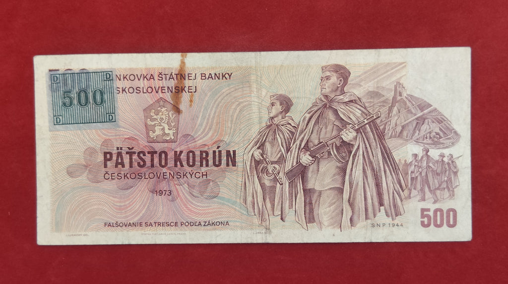 STATE BANK OF CZECHOSLOVAKIA 500 KORUN (D476)