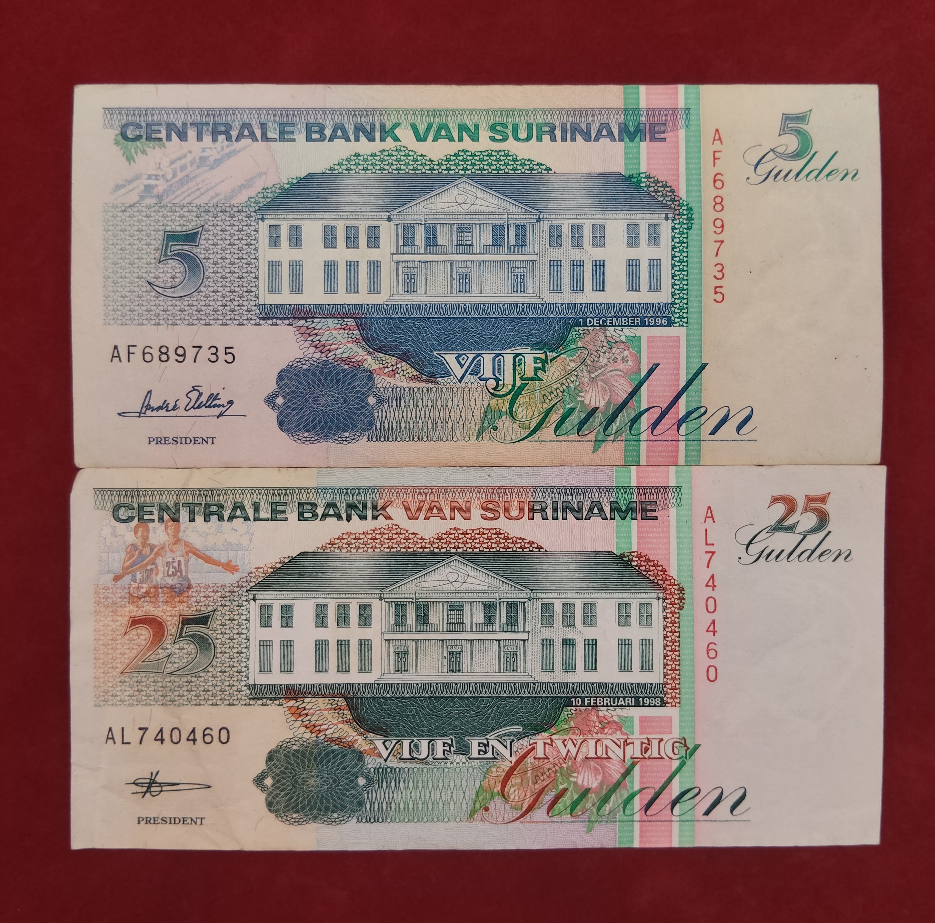 CENTRAL BANK OF SURINAME 5 ,25 GULDEN (886)