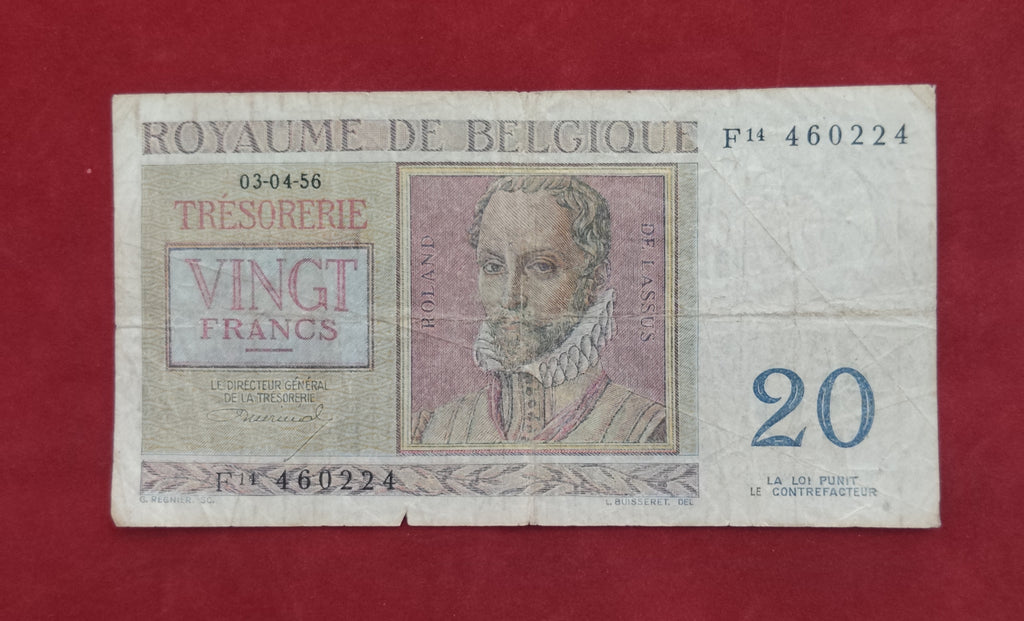 NATIONAL BANK OF BELGIUM 20 FRANK (896)