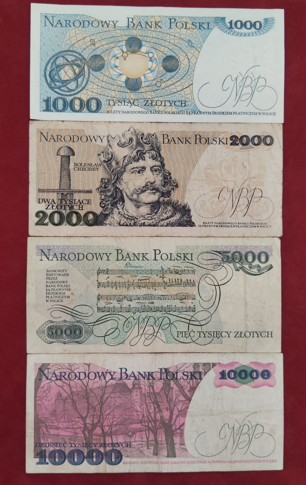 NATIONAL BANK OF POLAND 50 ,100 ,500 ,1000 ,2000 ,5000 ,10000 ZLOTYCH (D405)